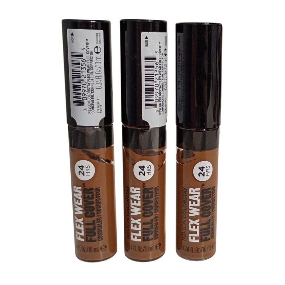 (3 PACK) Revlon ColorStay Flex Wear, full Cover Concealer 078 Truffle 0.34 fl oz